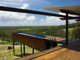 Projet d'architecte : villa australienne avec piscine container
