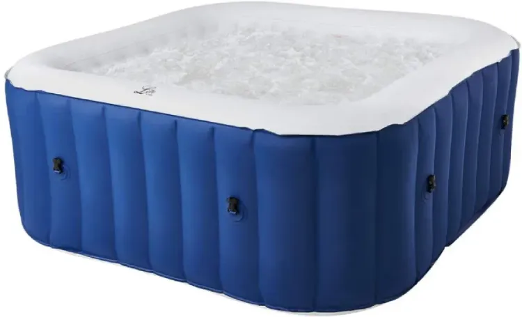 Le spa gonflable Happy Garden est de forme carrée
