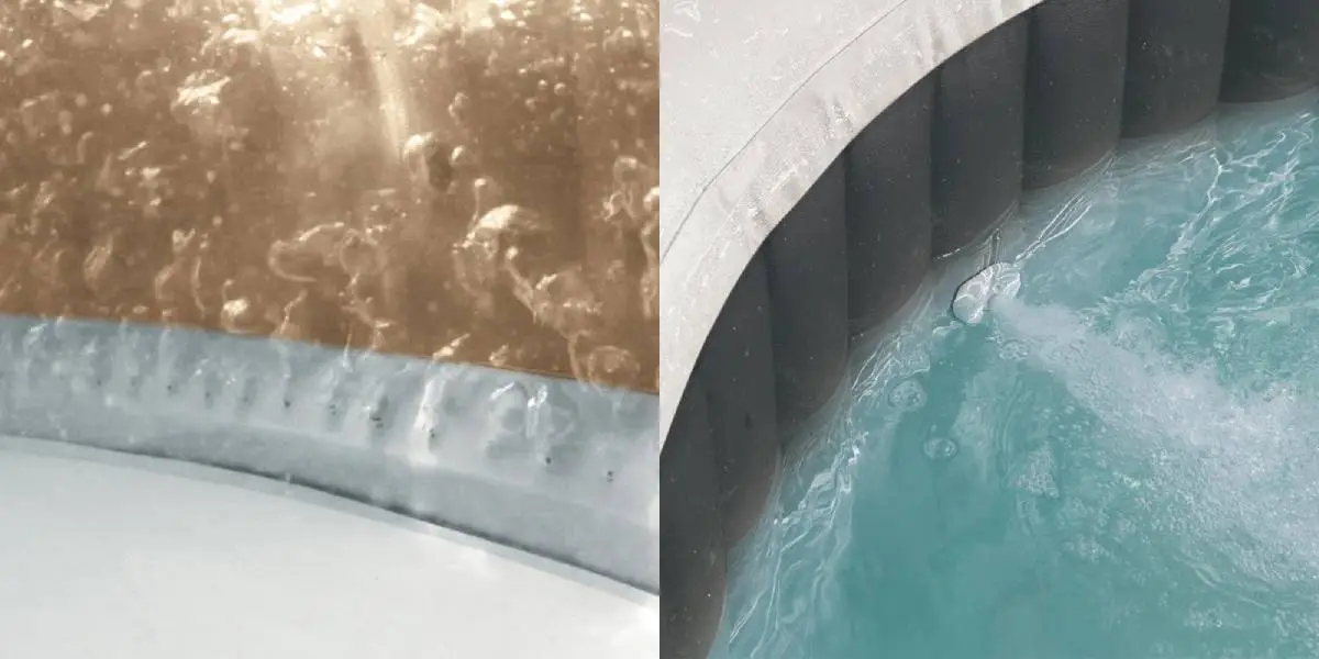 Les deux systèmes de massage du jacuzzi gonflable : diffuseurs à bulles et hydrojets