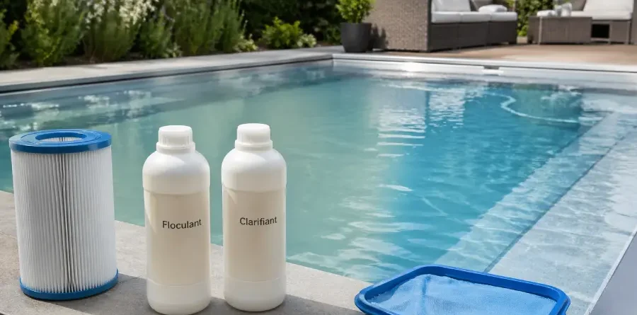 Différence entre floculant et clarifiant : lequel utiliser pour l'eau trouble